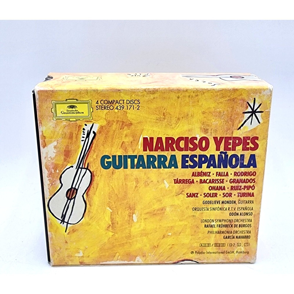 Narciso Yepes Guitarra Española 4 CD Box Set Spanish Guitar Classical Collection